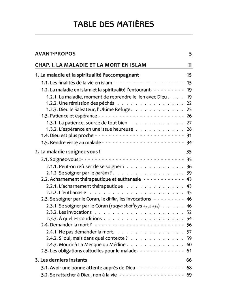 La maladie, la mort et l'accompagnement en islam
